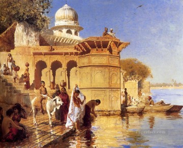 Edwin Señor Semanas Painting - A lo largo de los Ghats Mathura indio persa egipcio Edwin Lord Weeks